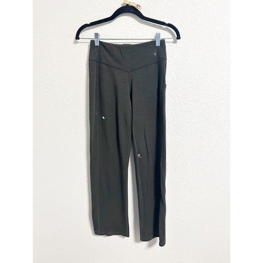 SmartWool Womens Green Summit Straight Leg Pants Mid Rise Wool‎ Blend Size XS